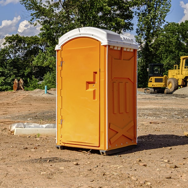 how often are the porta potties cleaned and serviced during a rental period in Landfall